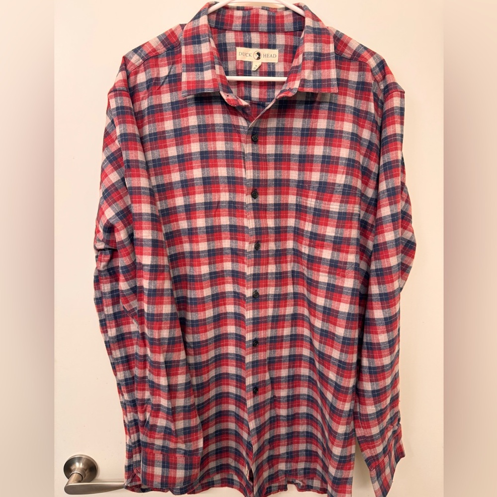 Duck Head flannel red plaid XL